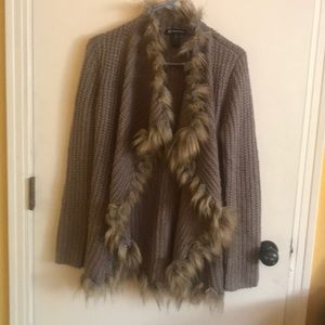 INC Sweater with faux fur